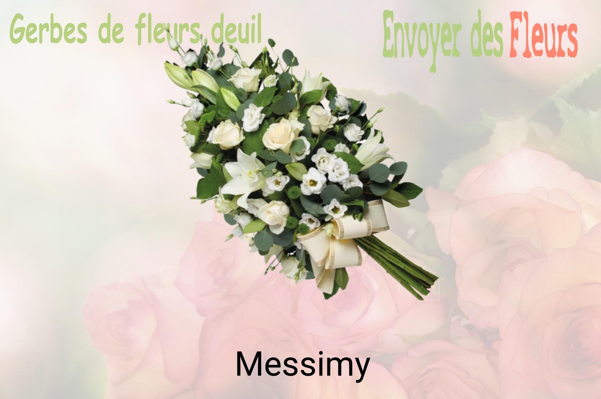 Gerbe de fleurs de deuil livrée à Messimy